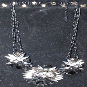 Black and Clear Costume Jewelry Necklace